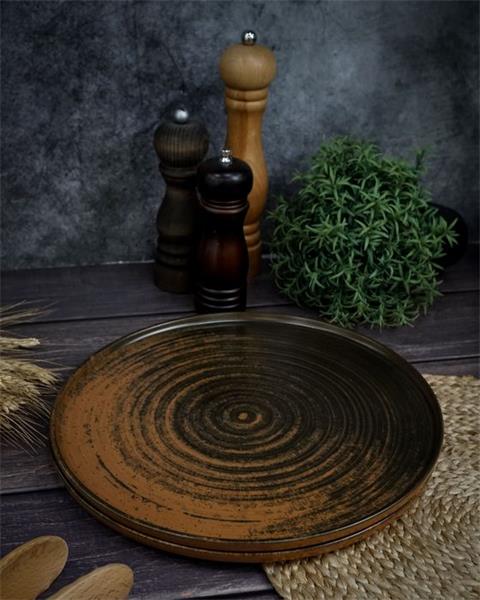 Набор тарелок с вертикальным бортом Lykke Brown 30 см, 2 шт