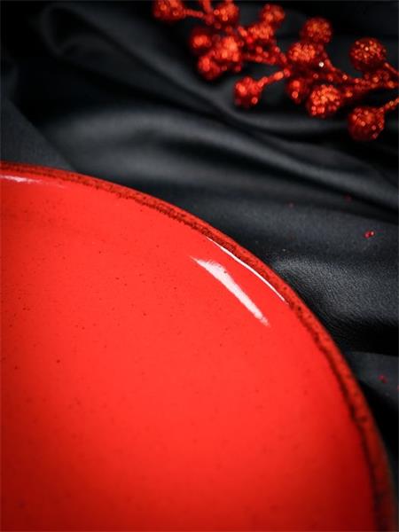 Тарелка для пиццы 20 см фарфор цвет красный Seasons